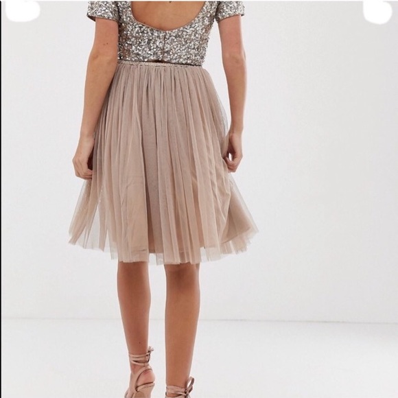 ASOS Dresses & Skirts - ASOS Lace & Beads Tulle Midi Skirt - size 10